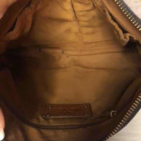 PATRICIA NASH 10th Anniversary dark brown stone design print leather crossbody. - Picture 15 of 16